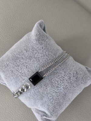 Fashion Black Silver