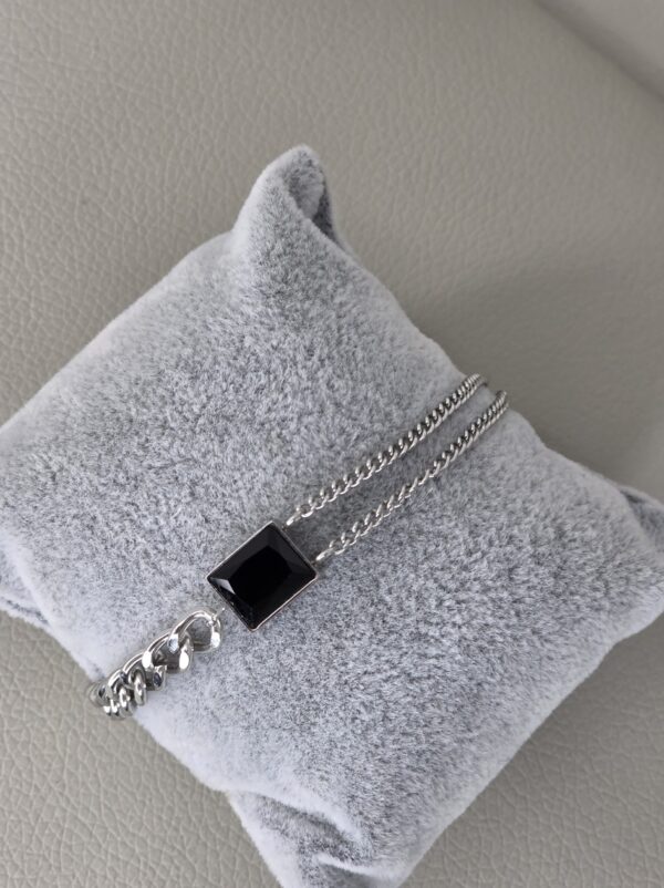Fashion Black Silver