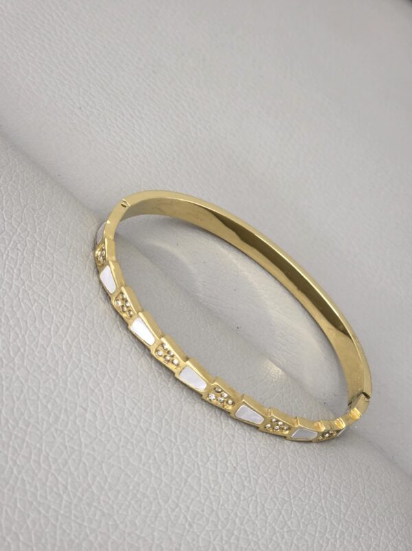 White & Cristal Gold Bracelet