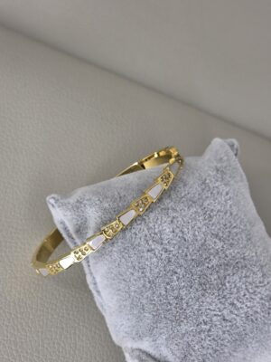 White & Cristal Gold Bracelet