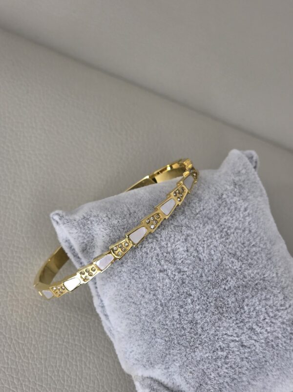 White & Cristal Gold Bracelet