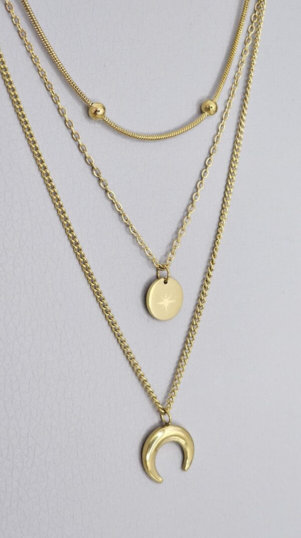 Moon Multilayer  Pendants Necklace1