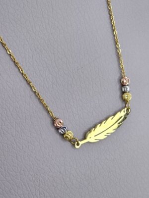 Multicolor trending Leaf Necklace Gold color