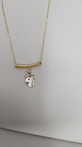 Unicorn Necklace Gold color